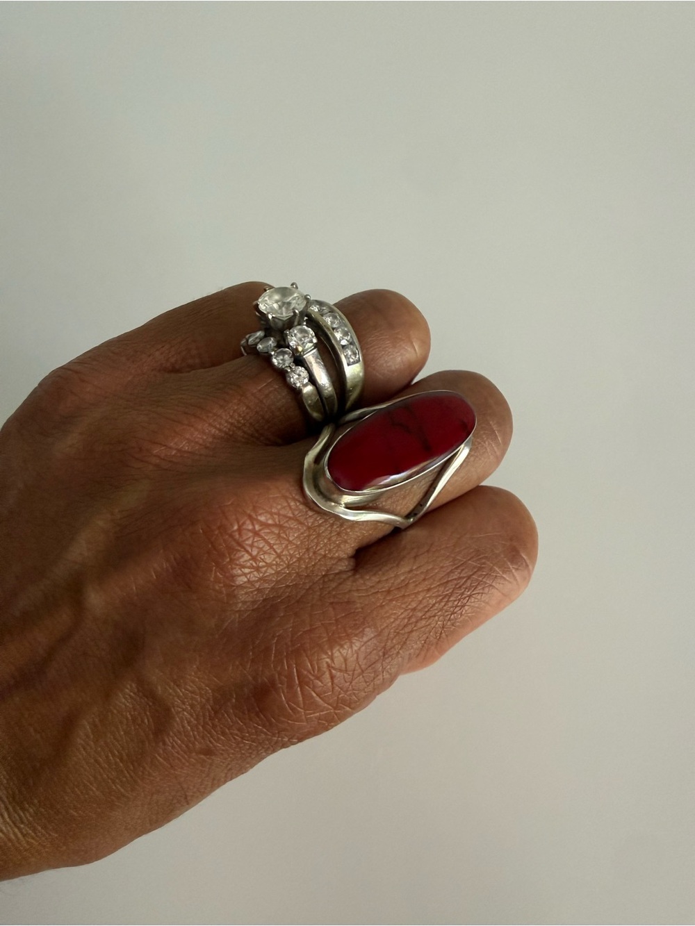 Vintage Sterling Silver Statement Ring, Size 6.50